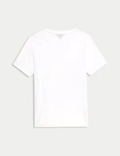 Pure Cotton Slub T-Shirt -M&S pure cotton slub t shirt 5