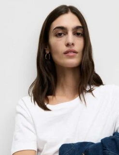 Pure Cotton Slub T-Shirt -M&S pure cotton slub t shirt 7