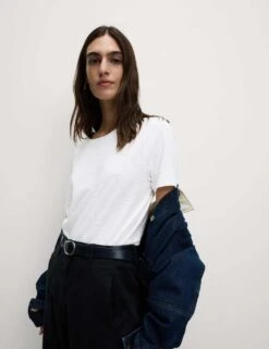 Pure Cotton Slub T-Shirt -M&S pure cotton slub t shirt 8