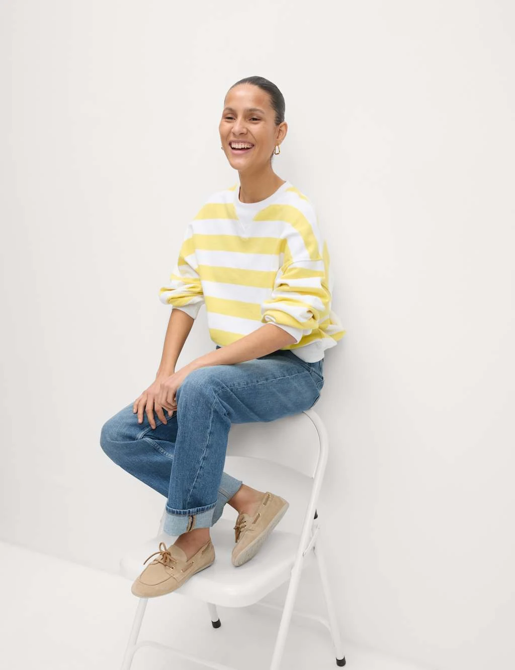 Pure Cotton Striped Crew Neck Sweatshirt 16 Pure Cotton Striped Crew Neck Sweatshirt - Image 14