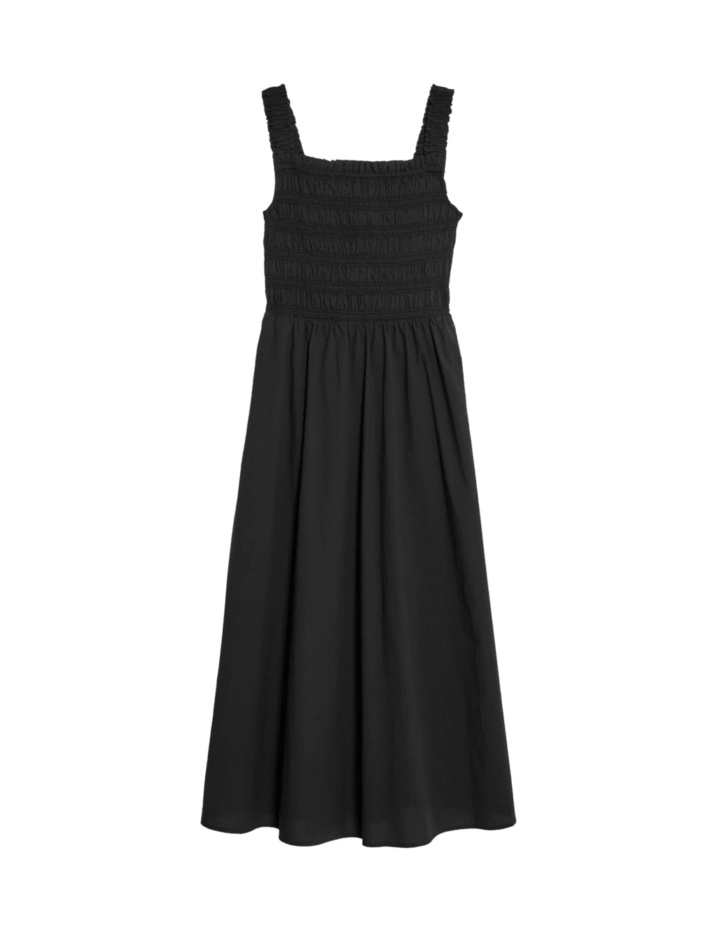 Pure Cotton Textured Midi Waisted Dress 16 Pure Cotton Textured Midi Waisted Dress - Image 14