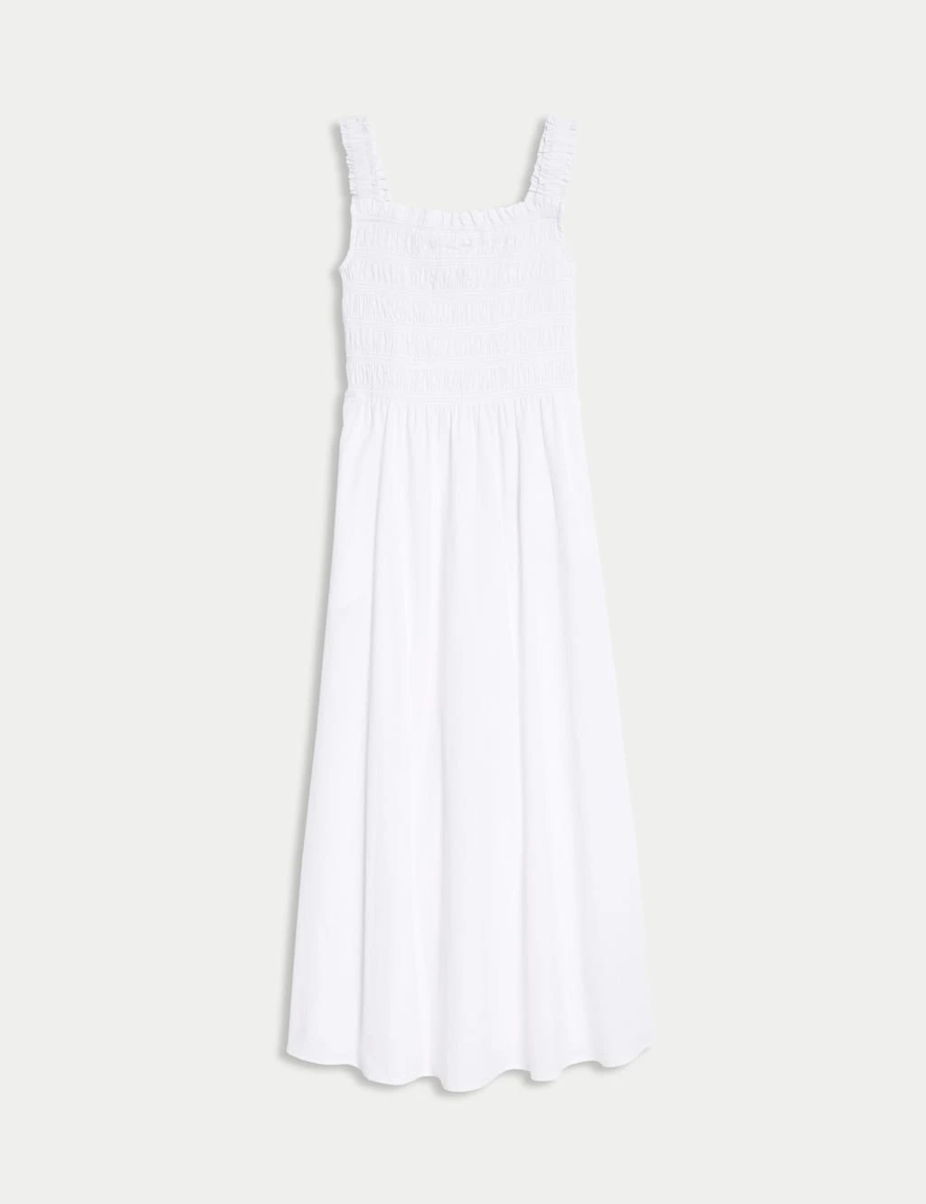 Pure Cotton Textured Midi Waisted Dress 8 Pure Cotton Textured Midi Waisted Dress - Image 6