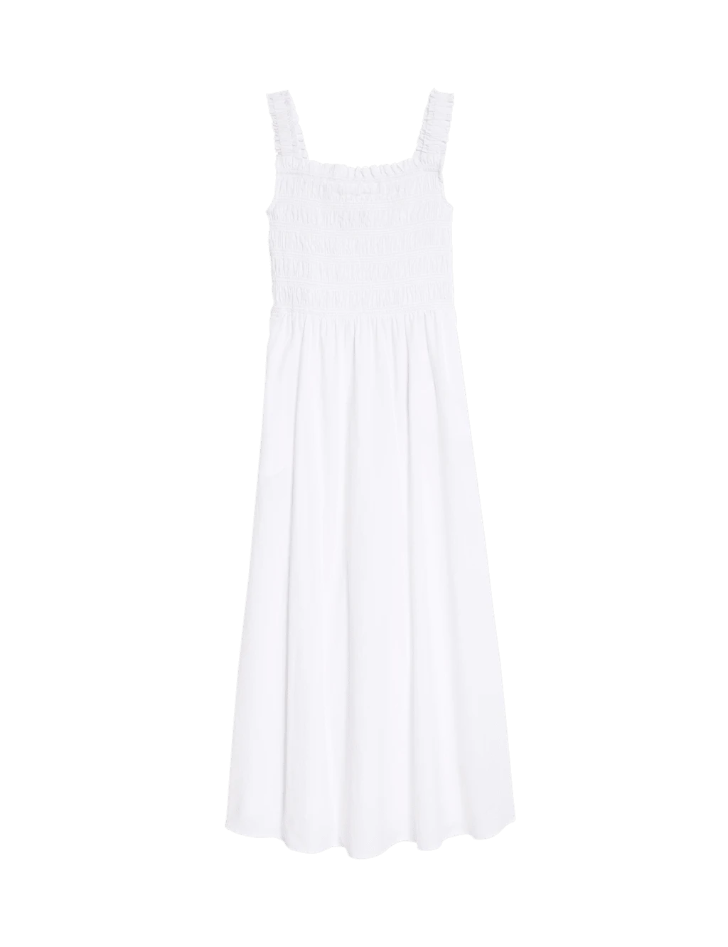 Pure Cotton Textured Midi Waisted Dress 10 Pure Cotton Textured Midi Waisted Dress - Image 8