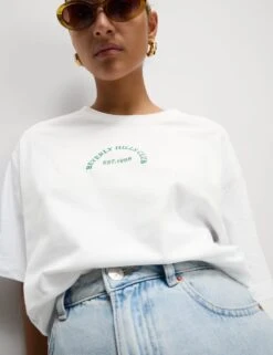 Pure Cotton Textured Regular Fit T-Shirt -M&S pure cotton textured regular fit t shirt 14