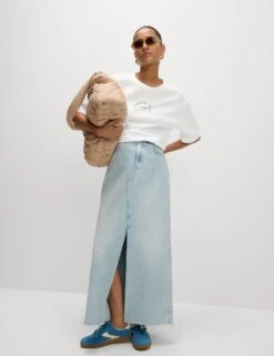 Pure Cotton Textured Regular Fit T-Shirt -M&S pure cotton textured regular fit t shirt 15