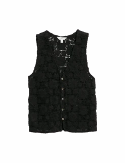 Pure Cotton Textured Vest -M&S pure cotton textured vest 1