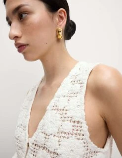 Pure Cotton Textured Vest -M&S pure cotton textured vest 10