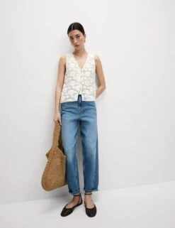 Pure Cotton Textured Vest -M&S pure cotton textured vest 8