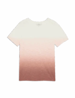 Pure Cotton Tie Dye Ombre Tee -M&S pure cotton tie dye ombre tee 1