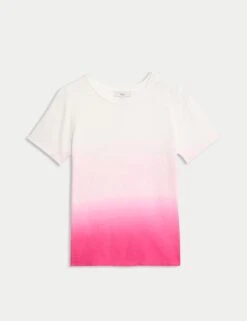 Pure Cotton Tie Dye Ombre Tee -M&S pure cotton tie dye ombre tee 6