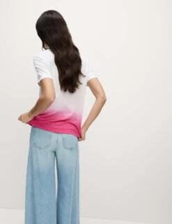 Pure Cotton Tie Dye Ombre Tee -M&S pure cotton tie dye ombre tee 9