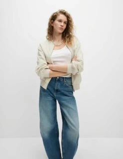 Pure Cotton Zip Through Sweatshirt -M&S pure cotton zip through sweatshirt 10