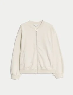 Pure Cotton Zip Through Sweatshirt -M&S pure cotton zip through sweatshirt 11