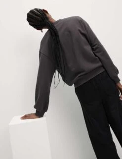 Pure Cotton Zip Through Sweatshirt -M&S pure cotton zip through sweatshirt 15