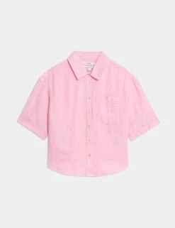 Pure Linen Collared Relaxed Shirt 21 Pure Linen Collared Relaxed Shirt -M&S pure linen collared relaxed shirt 6