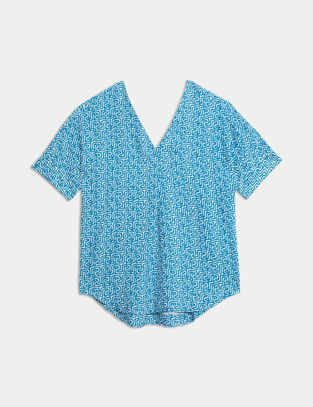 Pure Linen Printed Relaxed Popover Blouse 7 Pure Linen Printed Relaxed Popover Blouse - Image 5