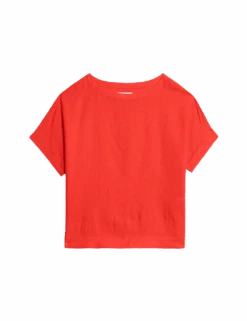 Pure Linen Relaxed T-Shirt 25 Pure Linen Relaxed T-Shirt -M&S pure linen relaxed t shirt