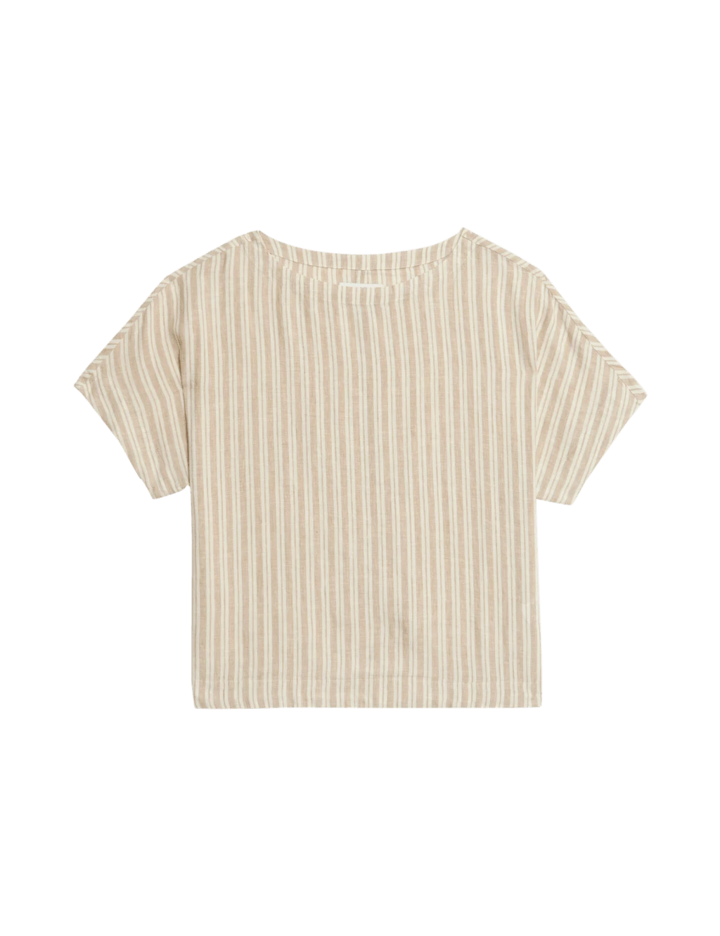 Pure Linen Striped Relaxed T-Shirt 11 Pure Linen Striped Relaxed T-Shirt - Image 9