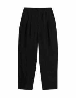 Pure Linen Tapered Trousers -M&S pure linen tapered trousers 1