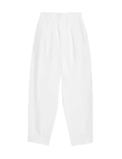 Pure Linen Tapered Trousers -M&S pure linen tapered trousers 2