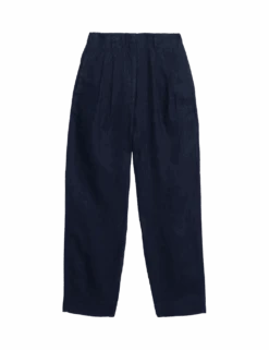 Pure Linen Tapered Trousers -M&S pure linen tapered trousers