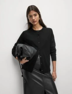 Pure Merino Wool Crew Neck Cardigan -M&S pure merino wool crew neck cardigan 13