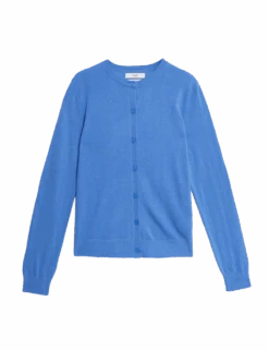Pure Merino Wool Crew Neck Cardigan -M&S pure merino wool crew neck cardigan