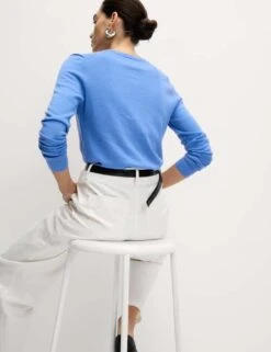 Pure Merino Wool Crew Neck Cardigan -M&S pure merino wool crew neck cardigan 7