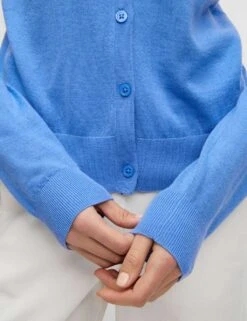 Pure Merino Wool Crew Neck Cardigan -M&S pure merino wool crew neck cardigan 9