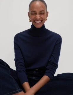 Pure Merino Wool Roll Neck Jumper -M&S pure merino wool roll neck jumper 12