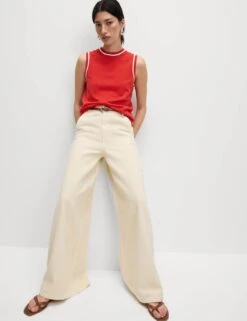 Pure Merino Wool Tipped Detail Knitted Vest -M&S pure merino wool tipped detail knitted vest 17