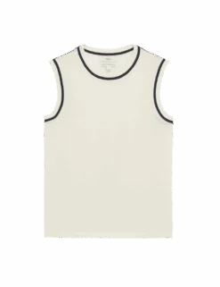 Pure Merino Wool Tipped Detail Knitted Vest -M&S pure merino wool tipped detail knitted vest
