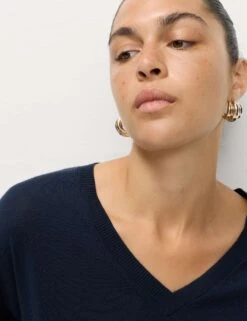 Pure Merino Wool V-Neck Jumper -M&S pure merino wool v neck jumper 17