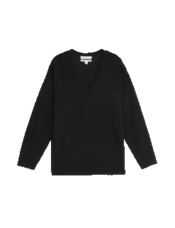 Pure Merino Wool V-Neck Jumper -M&S pure merino wool v neck jumper