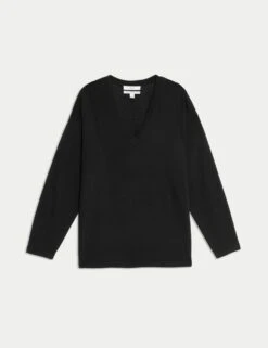 Pure Merino Wool V-Neck Jumper -M&S pure merino wool v neck jumper 6