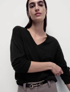 Pure Merino Wool V-Neck Jumper -M&S pure merino wool v neck jumper 9