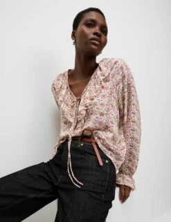 Pure Modal Floral Ruffle Blouse 23 Pure Modal Floral Ruffle Blouse -M&S pure modal floral ruffle blouse 9