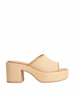Raffia Woven Platform Peep Toe Mules -M&S raffia woven platform peep toe mules