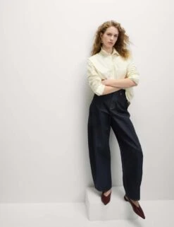 Relaxed Mid Rise Barrel Jeans -M&S relaxed mid rise barrel jeans 11