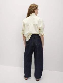 Relaxed Mid Rise Barrel Jeans -M&S relaxed mid rise barrel jeans 7