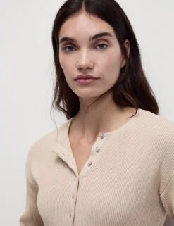 Ribbed Crew Neck Cardigan -M&S ribbed crew neck cardigan 13