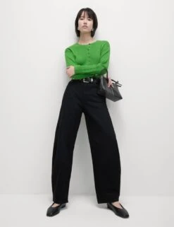 Ribbed Crew Neck Cardigan -M&S ribbed crew neck cardigan 17