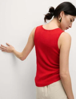 Ribbed Crew Neck Fitted Knitted Vest -M&S ribbed crew neck fitted knitted vest 15