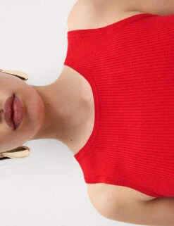 Ribbed Crew Neck Fitted Knitted Vest -M&S ribbed crew neck fitted knitted vest 17