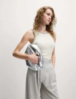 Ribbed Fitted Tipped Detail Vest -M&S ribbed fitted tipped detail vest 16