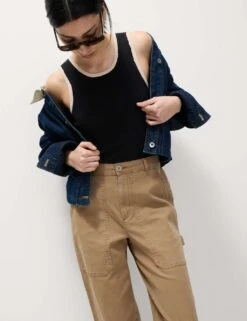 Ribbed Fitted Tipped Detail Vest -M&S ribbed fitted tipped detail vest 9