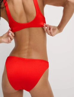 Ribbed High Leg Bikini Bottoms -M&S ribbed high leg bikini bottoms 16