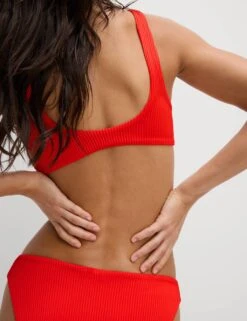 Ribbed Padded Scoop Neck Bikini Top -M&S ribbed padded scoop neck bikini top 11