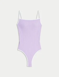 Ribbed Tipped Detail Square Neck Swimsuit 41 Ribbed Tipped Detail Square Neck Swimsuit -M&S ribbed tipped detail square neck swimsuit 17