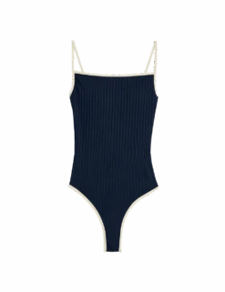 Ribbed Tipped Detail Square Neck Swimsuit 29 Ribbed Tipped Detail Square Neck Swimsuit -M&S ribbed tipped detail square neck swimsuit